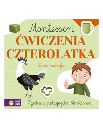 zielona sowa Książka Montessori. Ćwiczenia czterolatka