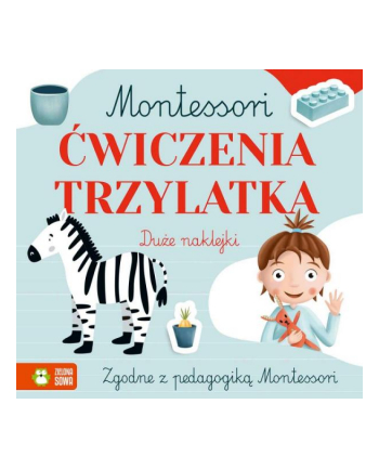 zielona sowa Książka Montessori. Ćwiczenia trzylatka