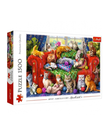 Puzzle 1500el Kociaki na sofie 26198 Trefl