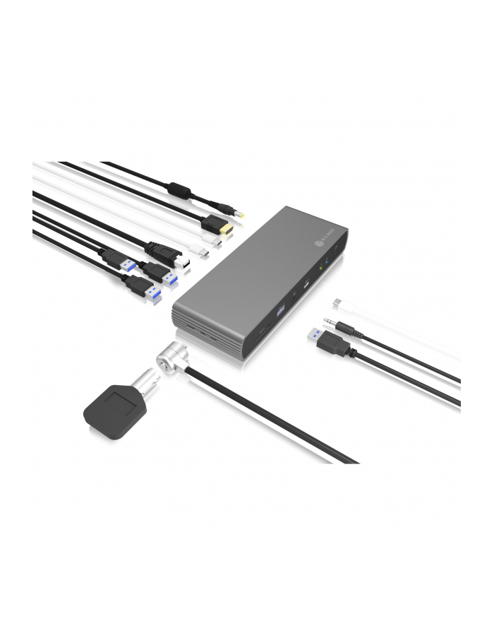 icybox Stacja dokująca IB-DK8801-TB4 Thunderbolt 4, 10w1, 100W,USB, 2,5GB LAN,Multi Display główny
