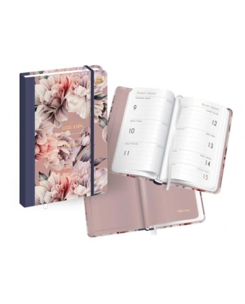 Kalendarz książka B6 192 Metallic Flowers Interdruk