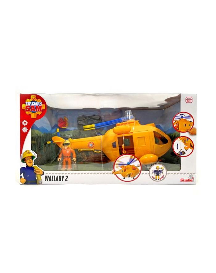Strażak Sam Helikopter Wallaby II z figurkami Simba główny