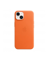 apple Etui skórzane z MagSafe do iPhone 14 - pomarańczowe - nr 4