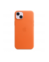 apple Etui skórzane z MagSafe do iPhone 14 Plus - pomarańczowe - nr 3