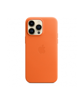 apple Etui skórzane z MagSafe do iPhone 14 Pro Max - pomarańczowy