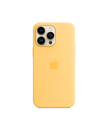 apple Etui silikonowe z MagSafe do iPhone 14 Pro Max - bladożółte
