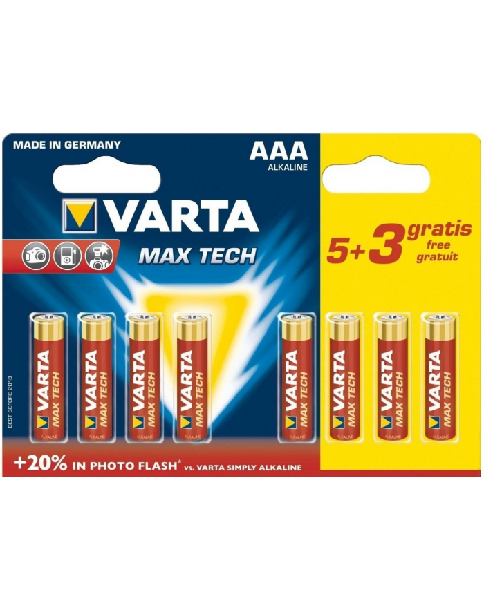Baterie VARTA LONGLIFE MAX POWER AAA 1.5V 8 (5 3) szt główny