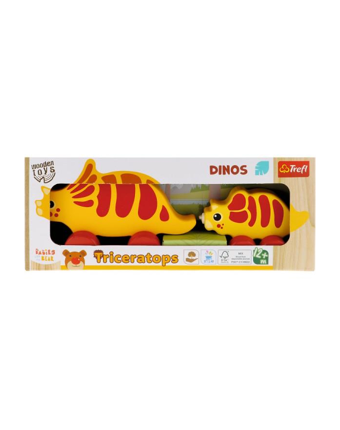 Zabawka drewniana - Dinos Triceratops 61745 Trefl główny