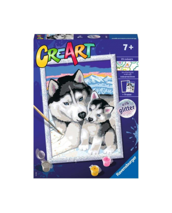 Malowanka CreArt dla dzieci: Husky 202157 RAVENSBURGER malowanie po numerach