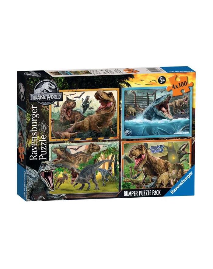 Puzzle 4x100el Jurassic World Bumper pack 056194 Ravensburger główny