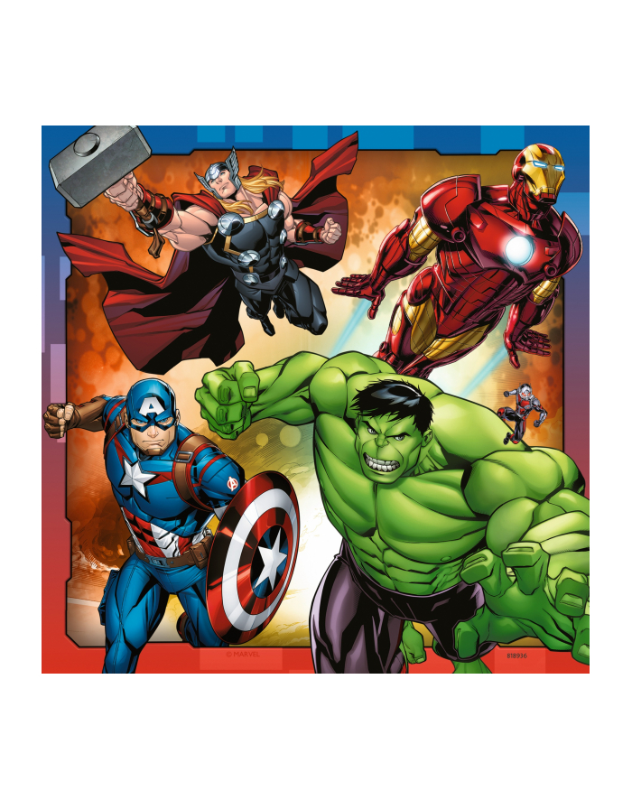 Puzzle 3x49el Avengers Marvel 080403 Ravensburger główny
