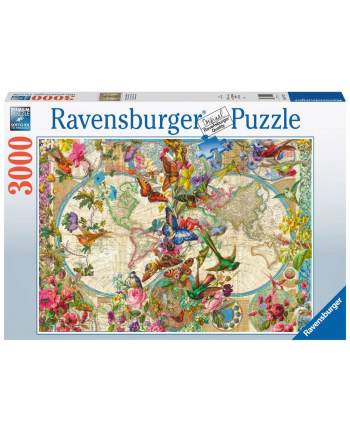 Puzzle 3000el Flora i Fauna. Mapa Świata 171170 Ravensburger