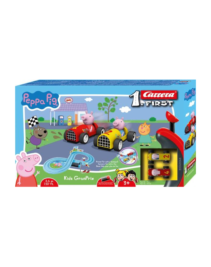 carrera toys Tor First Peppa Pig Świnka Peppa Kids GranPrix 2,4m 63043 Carrera główny