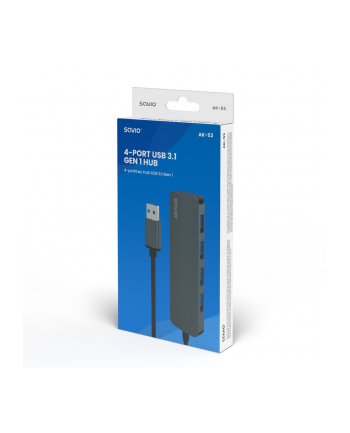 savio 4-portowy HUB USB 3.1 Gen 1, AK-53