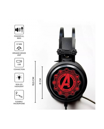 marvel Słuchawki gamingowe 7.1 Avengers 003
