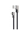 aukey CB-AL01 Black OEM nylonowy kabel USB - Lightning | 2m | wtyki 90 stopni | certyfikat MFi - nr 1