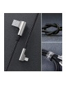 aukey CB-AL01 Black OEM nylonowy kabel USB - Lightning | 2m | wtyki 90 stopni | certyfikat MFi - nr 3