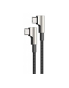 aukey CB-CMD37 Black OEM nylonowy kabel USB C - USB C | 1m | wtyki 90 stopni | 3A | 60W PD | 20V - nr 1