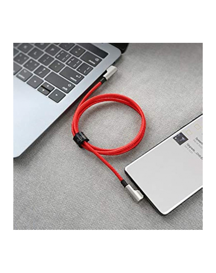 aukey CB-CMD37 Red OEM nylonowy kabel USB C - USB C | 1m | 3A | 60W PD | 20V główny