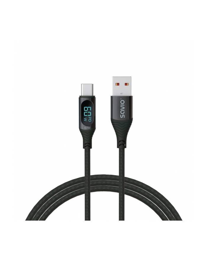 savio Kabel USB z wyświetlaczem, 60W, 1m, CL-172 główny
