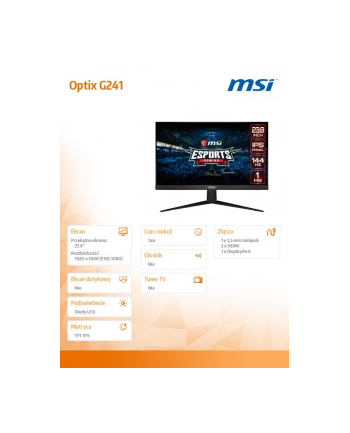 msi Monitor Optix G241 23.8 cala /LED/FHD/Hz144