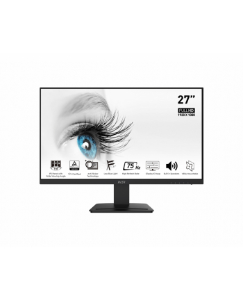 msi Monitor PRO MP273 27 cali IPS /FHD/75Hz/HDMI DP/czarny