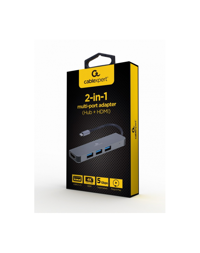 gembird Adapter USB-C HDMI Hub 3xUSB 3.0 główny