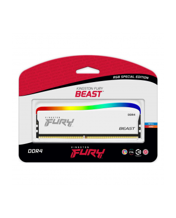 kingston Pamięć DDR4 Fury Beast RGB 8GB(1* 8GB)/3600 CL17 biała