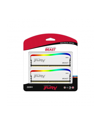 kingston Pamięć DDR4 Fury Beast RGB 16GB(2* 8GB)/3600 CL17 biała