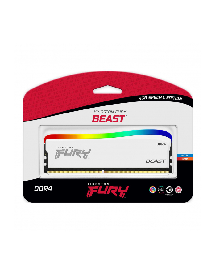 kingston Pamięć DDR4 Fury Beast RGB 16GB(1*16GB)/3600 CL17 biała główny