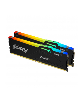 kingston Pamięć DDR5 Fury Beast RGB 32GB(2*16GB)/5600 CL36 czarna