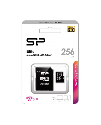 silicon power Karta microSDXC 256GB U1 10MB/S CL10 elite + adapter