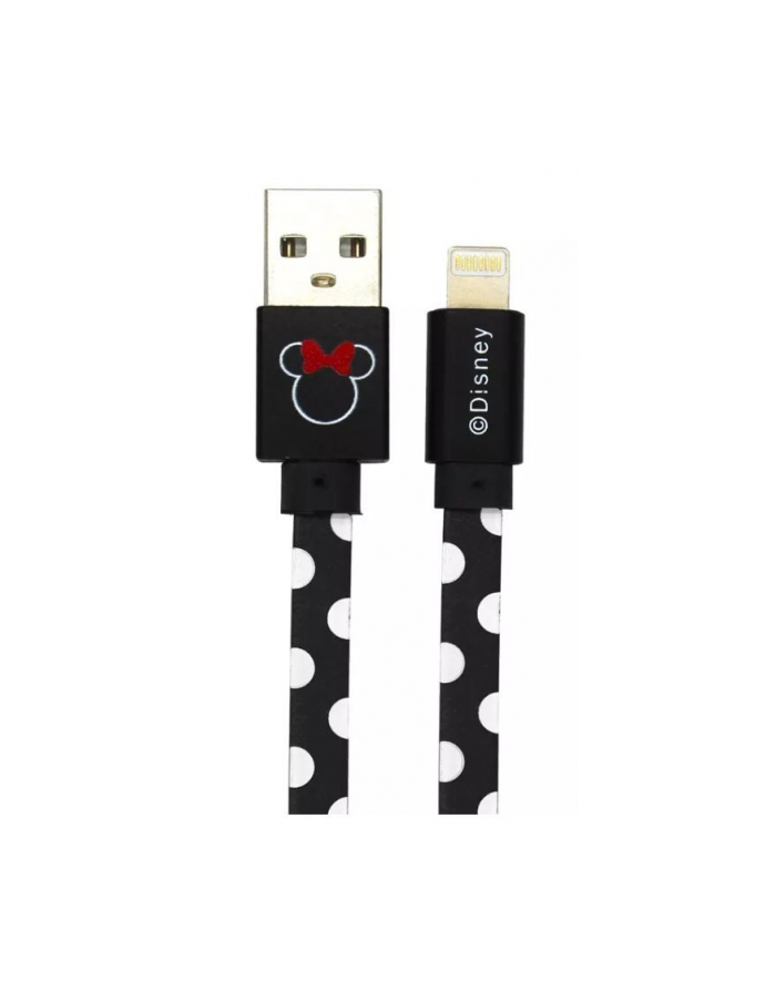 disney Kabel USB Lightning 1m Minnie kropki czarne główny