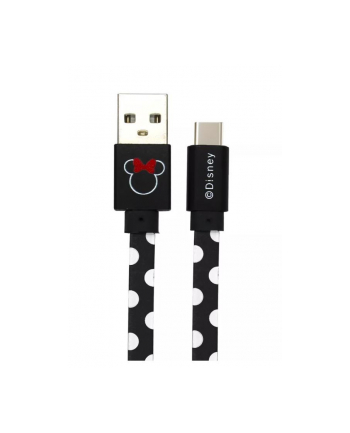 Kabel USB Type-C Disney 1m Minnie kropki czarny