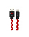 disney Kabel USB microUSB 1m Minnie kropki czerwony - nr 1