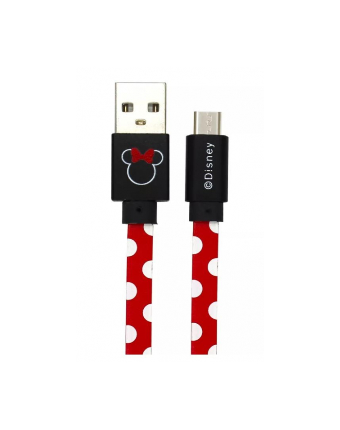 disney Kabel USB microUSB 1m Minnie kropki czerwony główny