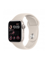 apple Watch SE GPS, 40 mm Koperta z aluminium w kolorze księżycowej poświaty z paskiem sportowym w kolorze księżycowej poświaty - regular - nr 1