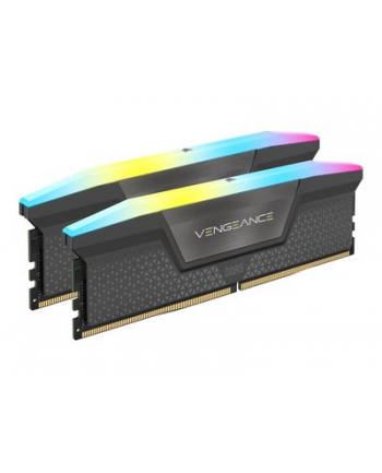 CORSAIR VENGEANCE RGB 32GB 2x16GB DDR5 5200MT/s DIMM Unbuffered 40-40-40-77 Std PMIC AMD EXPO Cool Grey Heatspreader 1.25V