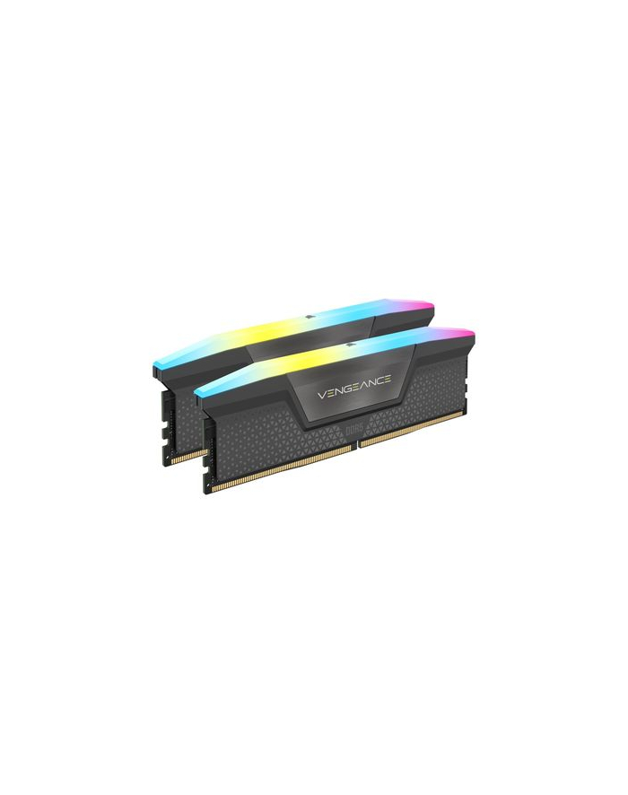 CORSAIR VENGEANCE RGB 64GB 2x32GB DDR5 5600MT/s DIMM Unbuffered 40-40-40-77 Std PMIC AMD EXPO Cool Grey Heatspreader Black PCB 1.25V główny