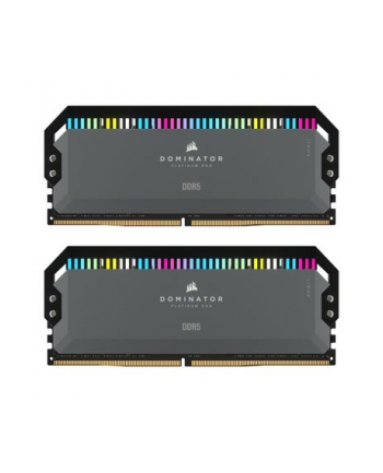 CORSAIR DOMINATOR PLATINUM RGB 64GB 2x32GB DDR5 5600MT/s DIMM Unbuffered 40-40-40-77 Std PMIC AMD EXPO Cool Grey Heatspreader 1.25V