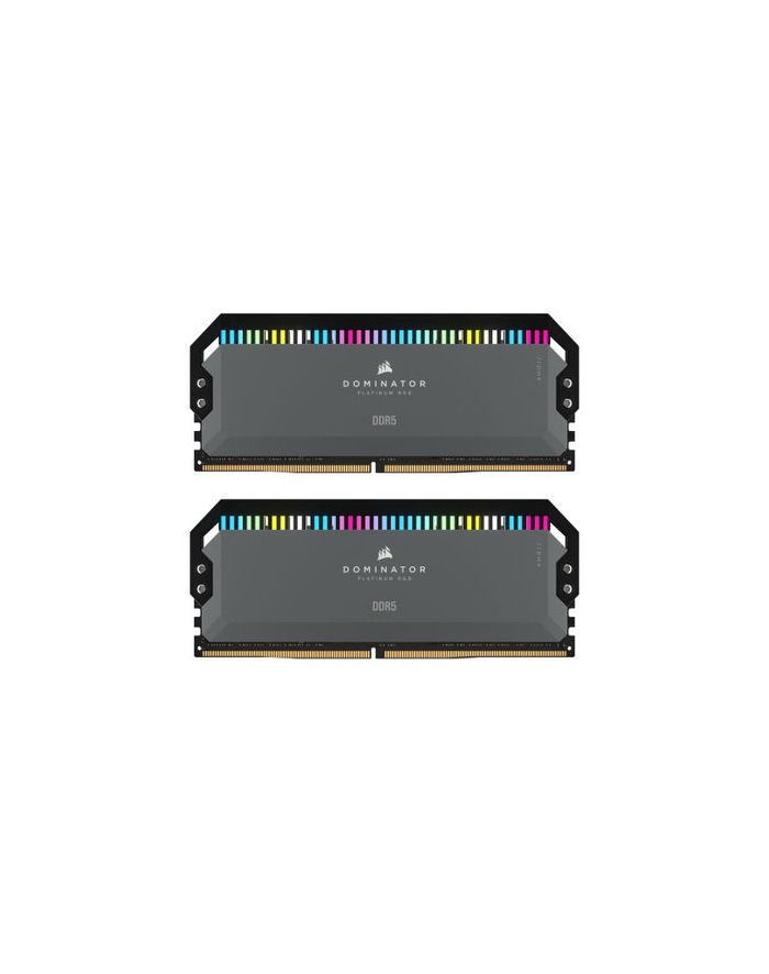 CORSAIR DOMINATOR PLATINUM RGB 64GB 2x32GB DDR5 5600MT/s DIMM Unbuffered 40-40-40-77 Std PMIC AMD EXPO Cool Grey Heatspreader 1.25V główny