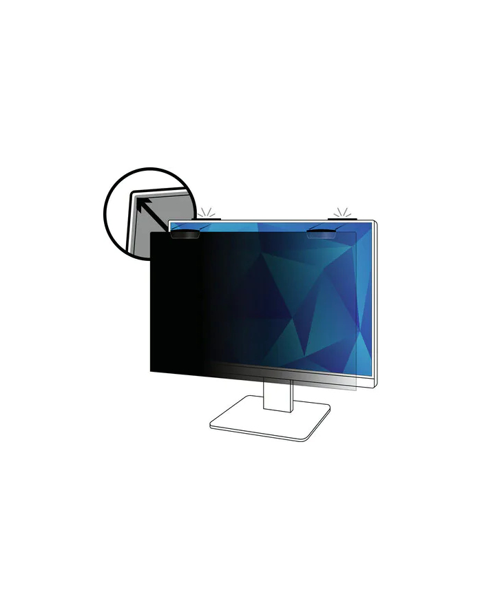 3M Privacy Filter for 21.5inch Full Screen Monitor with COMPLY Magnetic Attach 16:9 PF215W9EM główny