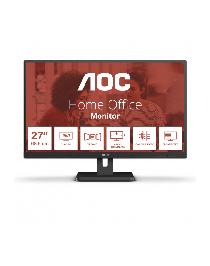 aoc international AOC Q27E3UAM 27inch WQHD VA 75Hz 4ms 350cd/m2 HDMI 1.4 DP USB3.2x2 główny