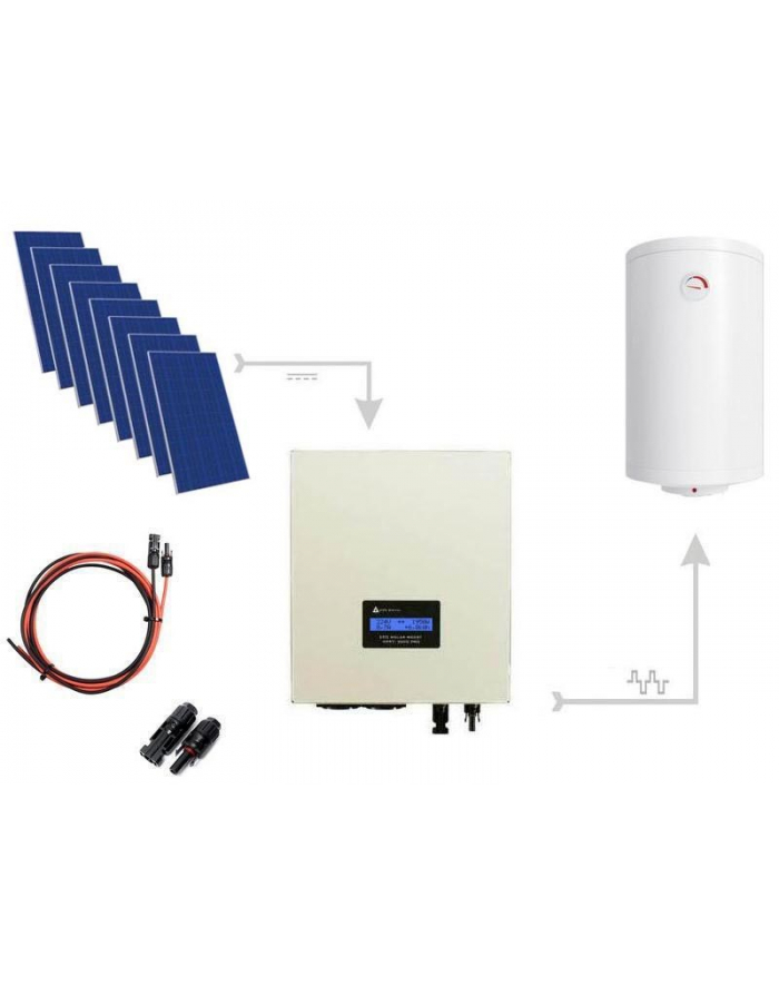 azo digital Zestaw do grzania wody w bojlerach 3300W AZO00D1314 8xPV Mono  przetwornica ECO Solar Boost MPPT PRO (2 x kabel 25m + złącza MC4) główny