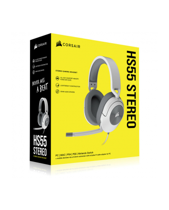 CORSAIR HS55 Stereo Headset White (wersja europejska) nr 1