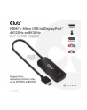 club 3d Adapter Club3D CAC-1335 HDMI™+ Micro USB to DisplayPort™ 4K120Hz or 8K30Hz M/F Active Adapter - nr 36
