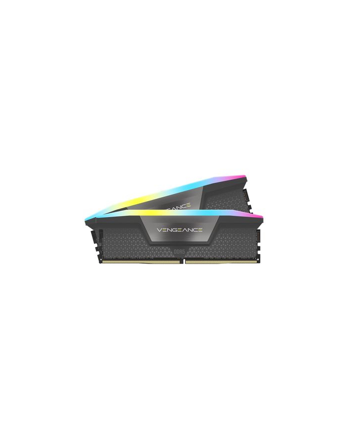 CORSAIR VENGEANCE RGB 32GB 2x16GB DDR5 6000MT/s DIMM Unbuffered 36-36-36-76 Std PMIC AMD EXPO Cool Grey Heatspreader Black PCB 1.35V główny