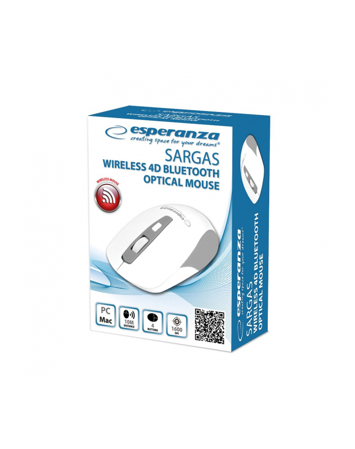 ESPERANZA MYSZ BLUETOOTH 4D SARGAS BIAŁA EM130W główny