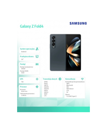 samsung electronics polska Samsung Galaxy Z Fold 4 (F936) 12/256GB 7 6  Dynamic AMOLED 2X 2176x1812 4400mAh 5G Green