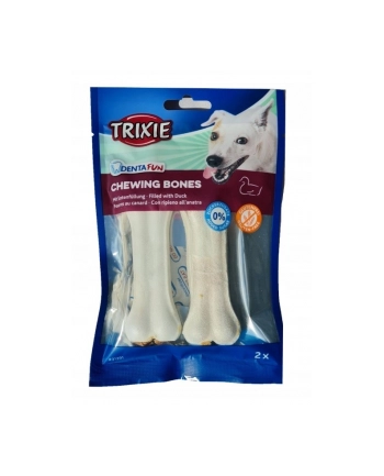 trixie Denta Fun Kości z nadzieniem z kaczki 10 cm 2 szt/70 g